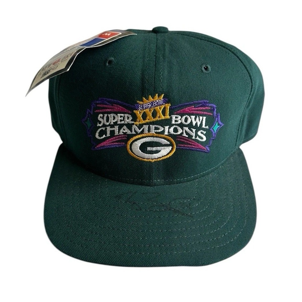 Vintage New Era Green Bay Packers Super Bowl Champions XXXI Snapback Hat Cap NFL